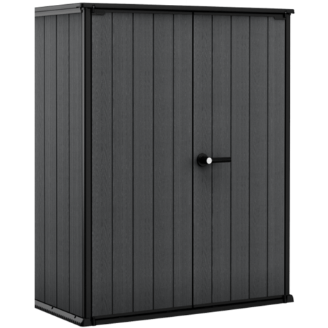 Keter 4x2 Cortina Alto Heavy Duty Vertical Plastic Garden Shed with Shelves